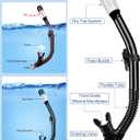 Ubekezele Snorkeling Gear for Adults Men Women,4 in 1 Snorkel Set with Panoramic View Diving Mask Anti-Fog Anti-Leak,Dry Top Snorkel,Fins and Travel Bag for Swimming,Snorkeling and Travel Diving