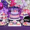 JOGAMS 172Pcs K-Pop Music Balloon Arch Kit, Metallic Silver Purple Pink Balloons Garland with Iridescent Star Disco Foils Balloons for Concert-Style Birthday Idol Showcase Fan Support Party Decor