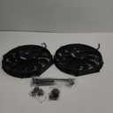 12 Inch Universal Slim Fan Push Pull Electric Radiator 12V 80W High Performance Cooling Fan Mount Kit Black 2 Pcs