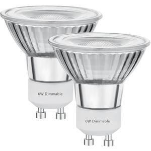 LED GU10 Range Hood Light Bulbs, LED Stove Appliance Light Bulb, Kitchen Light Replacement Halogen Light Bulb, 50W Equivalent, Warm White 3000K, 6W 550 Lm, Dimmable,Waterproof IP65 Pack of 2