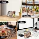 COMNICO 10 Pcs Clear Plastic Acrylic Sign Holder, 4 x 6 Inches Unbreakable Table Sign Holder L Shape Paper Menu Picture Photo Display Stand for Office Desktop School Store Restaurant