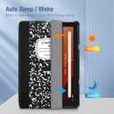 Fintie Slim Case for All-New Fire HD 10 Tablet (13th Generation, 2023 Release) - Trifold Lightweight Hard Shell Stand Cover with Auto Wake/Sleep, Composition Book
