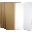 Flipside Products 36” x 48” Project Boards for Presentations, Science Fair, School Projects, Event Displays and Trifold Picture Board, Proudly Made in USA - White, 3 pac