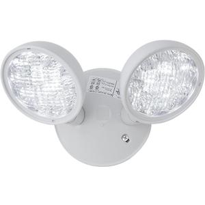 CM MZY Emergency Remote Head Lighting, Double Head Emergency Light, UL Listed, Multi Voltage 3.6 to 24 Volt Input, 2 by 3 Watts, 2 by 180 Lumen, Round1 Pack