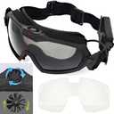 H World Shopping Airsoft Goggles Anti Fog with Fan and Interchangeable Lens Military Shooting Safety Goggles & Glasses