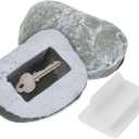Bits and Pieces - Hide-A-Key Stone Safe Gadget - Fake Rock Spare Key Hider - Weather Resistant Yard Decorations - Decorative Garden Stones