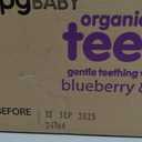 Happy Baby Organics Baby Snacks, Gentle Teething Wafers, Gluten Free & Vegan, Blueberry & Purple Carrot, 12 Count (Pack of 6)(BB: September 12, 2025)