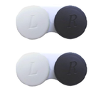 2 Pack Contact lens case Bulk Contact Lens Soak Storage Box Holder Container(Black)