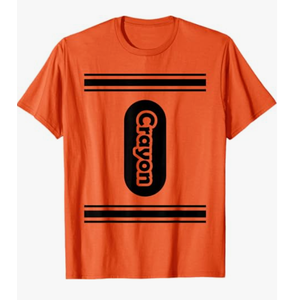  Color Crayon T-Shirt, Orange, Size M