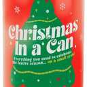 Gift Republic Christmas in a Can Mini Tree, Minature, Red