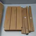 Waterproof Shower Stool for Inside Shower, HDPS Bathroom Bench Seat with Hand Woven Rattan Construction, Soft Comfortable Poly Bath Chair Seat for Spa/Shaving Legs, Weather Resistant/Non-Slip/Handles