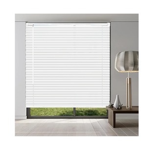 " Cordless Mini Blinds 24" W x 64" H, White Vinyl Blinds, Horizontal Light Filtering Blinds, Window Blinds for Indoor Windows, Office, Kitchen, Bathroom and Living Room.
