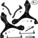 Detroit Axle - 8pc Front End Suspension Kit for 2013 2014 2015 Honda Civic [Automatic Transmission] 2 Lower Control Arms w/Ball Joints 4 Inner & Outer Tie Rods 2 Sway Bar Links Replacement