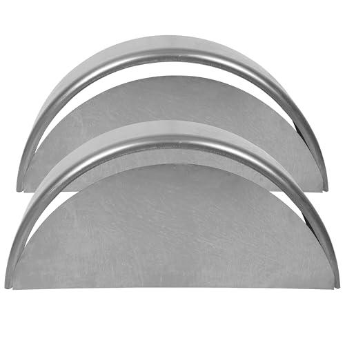 ECOTRIC Round Alloy Steel Trailer Fenders W/Fender Backs 32-1/8"x 9-1/8" x 14-3/8"Fit 14"-16" Wheels Compatible with Car Hauler Cargo Utility Trailer Landscape Trailer 2 Pack Bare Metal