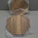 Set of 2 Acacia Wood Charcuterie Boards Round Wooden Serving Tray Fruit Platter Decor Trays Serving Ware Food Dish Serving Platters Christmas Cheese Board Square Party Trays Plate Hosting Essentials (12 & 10 inch)