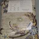 8x10 Ft Extra Large Washable Area Rugs for Living Room, Thin Floral Vintage Print Rug Non Slip Carpet for Bedroom Dining Room Kidsroom Home Decor (Beige Yellow)