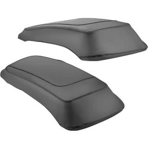 Mofun PU Leather Saddlebag Speaker Lid Bra Protective Cover Compatible with Harley Touring Road King Electra Road Street Glide 1993-2013