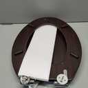 Elongated Toilet Seat Molded Wood Toilet Seat with Quietly Close and Quick Release Hinges, Easy to Install also Easy to Clean by Angol Shiold (Elongated, Dark Brown)