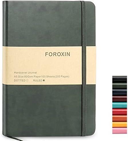 Pack of 3 foroxin Journal notebook (A5-Lined, Dark Green),192 Pages, Medium 5.7X8.3 inches - 80 gsm Thick Paper, Hardcover