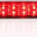 Red 3rd Third Brake Light for F250 F350 Super Duty 99-16, for Ranger 93-11, for Ford Explorer Sport Trac 01-05, for Mazda B series 94-09, High Mount Stop Light with Electroplating Housing