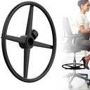 Loodmeo Black 18" Chrome Foot Rest Ring for Drafting Stool or Office Chair,Office Chair Piston Foot Ring,Foot Rest for Office Chair(Black, 18'')