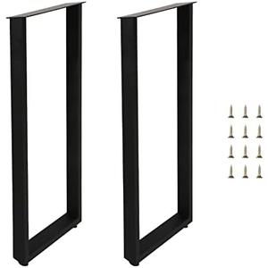 iWEDN 40 Inch Bar Height Table Legs, Heavy Duty Metal Legs for Table, Home DIY Furniture Legs, Set of 2 (40inch Height, 45cm Width, Rectangular)