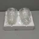 HonoDing Ceiling Lamp Replacement Shade Set of 4, Glass Hammered Bell Ceiling Fan Light Covers, Clear Glass Lamp Shade for Ceilings Fan Light Chandelier Wall Sconce, Easy to Install(Clear Wavy)