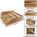 Card Display Shelf - Wooden Playing Card Display Card Display Case Card Holders for Playing Cards (Small- 18 Decks) - No Assembly Required