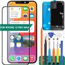 for iPhone 12 Pro Max Screen Replacement A2411 3D Touch LCD Screen Replacement A2342 LCD Display A2410 Touch Digitizer Assembly A2412 Repair Parts Kits