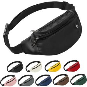 Fanny Pack For Women And Man Crossbody Bag Cross body Bag With Adjustable Strap For Travel Running Hiking Walking Workout Black