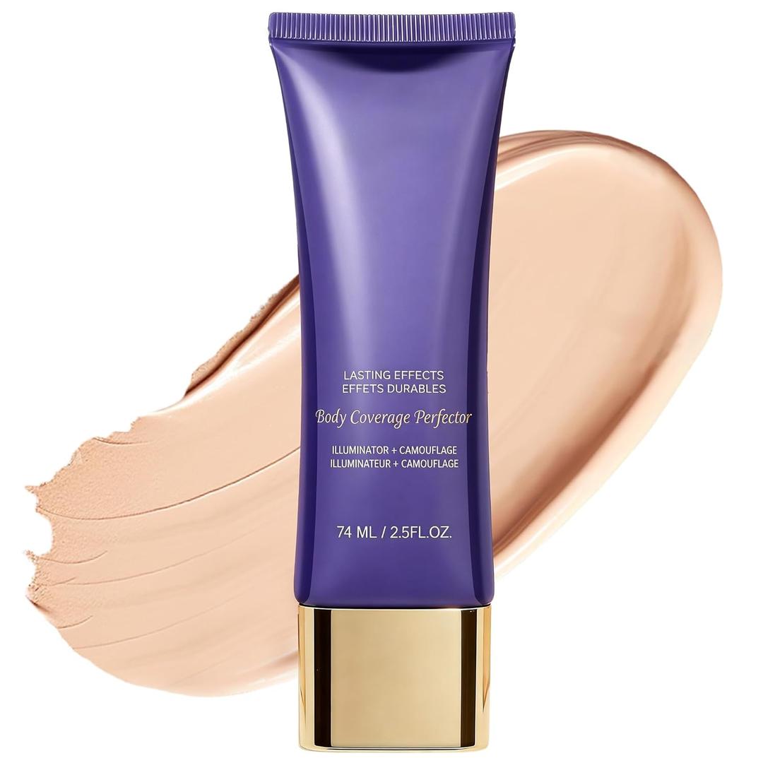 Tattoo Cover Up Makeup, Body Coverage Perfector Waterproof Tattoos Sun Damage Scars Veins with 24Hr Long Lasting, Tattoo Concealer Sweatproof Transfer Resistant for Leg Face Body 2.5 oz, 02 Natural