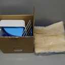 20 Pcs Rabbit Starter Kit Small Bunny Litter Box Animal Grooming Kit with Hanging Pet Bowls Water Bottle Bunny Toys Flannel Blankets with Cleaning Set for Guinea Pig Rabbit Accessories (Blue)