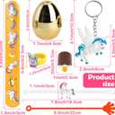 [ 6 Surprise Golden Eggs ] 100 Pack Prefilled Easter Eggs with Assorted Toys Inside, 100 Plastic Easter Eggs Fillers with Toys, Pre-filled Easter Egg Hunt Stuffed Party Favors, Easter Basket Stuffers