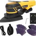 PHENDO 350W 3A Electric Delta Random Orbital Sander Mouse Sander with Pluggable Wire, Sanders for Woodworking, Primary Wood and Panel Processing,3MM