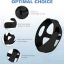 NOIKO Anti Snoring Chin Strap Adjustable, High Elasticity Traceless Chin Strap for Sleeping, Effective Anti Snoring Device, Snore Stopper Breathable and Durable for Adult (Black, XXXL)