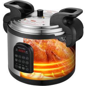 17.8QT Commercial Electric Pressure Cooker stainless steel Pressure Cooker | 24-hour Presetting |12 in 1 slow cooker with temperature control | LED Multifunction Food Warmer with nonstick pot