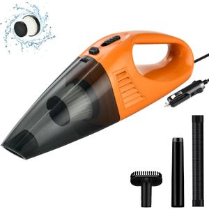 Vanleonet Handheld Car Vacuum Cleaner,Portable Handheld Car Vacuum Cleaner Lightweight W/ 16ft Cord,DC 12V High Power Small Hand held Vacuum Cleaner with Multi Accessories, Dust Busters for Car Home