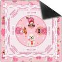 Coquette Cute Pink Dog Mahjong Mat 31.5" x 31.5",Funny Coquette Dog Non-Slip Noise Reduction Mahjong Table Cover Accessories Supplies for Dominoes Poker Card Board and Tile Games Gifts, 31.5" x 31.5" x 0.1"