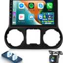 2G+64G Radio for Jeep Wrangler 2011 2012 2013 2014, 10.1 inch Android Touch Screen Wrangler Car Stereo, Carplay/Android Auto/Bluetooth/EQ Audio/SWC