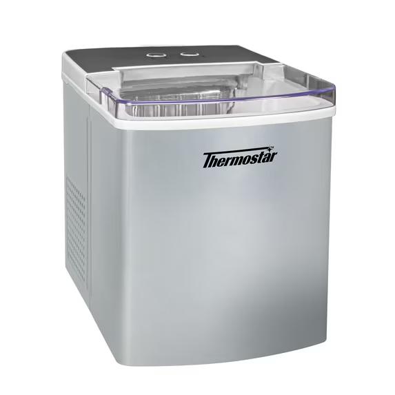 Thermostar TSICEBSC33SLSS 33-Pound Automatic Portable Countertop Ice Maker Machine, Stainless Steel