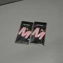 2 x Junyuerly Initial letter Keychains for Women,Pink Blue White Coffee Leather Key Chain Cute Bag Charms Car Key Accessories