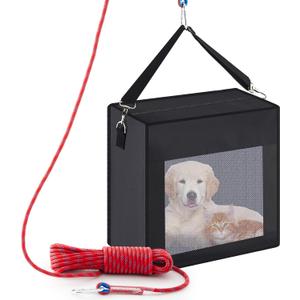 Dansydaisy Fire Evacuation Device Set Dog Pet up to 55 Pounds Fire Emergency Evacuation Bag 50 ft Rope Escape Bag Safe Equipment Compact Survival Kit Rescue for Animal Home Work(28 x 21 x 14 Inches)