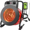 Greenhouse Heater with Digital Thermostat, 1500W Grow Tent Heater, Overheat Protection & Fast Heating, Electric Space Heaters for Patio, Garage, Greenhouse, Flower House, Red