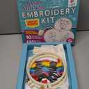 CraftLab Embroidery Kit for Kids - Beginner Sewing Kit with 10 Projects, Hoops, Thread, Patterns