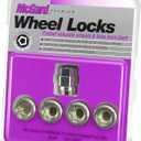 McGard 24012 Cone Seat - Under Hub Cap Wheel Locks (M12 x 1.5 Thread Size) - Set of 4, Silver