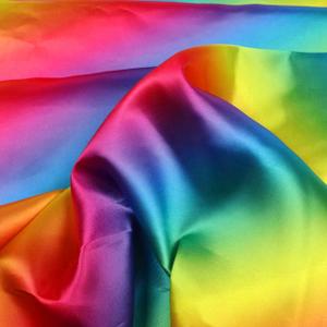 YYCRAFT Charmeuse Bridal Satin Fabric by The Yard 58 Inches Wide (Rainbow,5 Yards)
