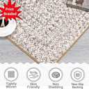 ROYHOME 8x10 Area Rug Machine Washable Rug for Living Room Print Braided Accent Rug Stain Resistant Non-Slip Carpet Farmhouse Solid Printed Textured Floor Cover for Home Decor, Beige/Grey