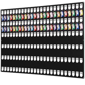 Beeveer Acrylic Key Holder Board with 150 Hooks, Wall Mount Organizer,Black