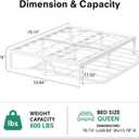 14 in Bamboo Platform Bed Frame with Tall Headboard, Queen
