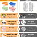 20 Pcs Reusable Snack Containers with Lids, 2-Compartment BPA-Free Portion Control for Bento Box & Meal Prep, On-the-Go for Kids Adults, Refrigerator Safe with 10 Animal Forks (4 Color Lids)